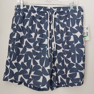 Trunks Surf & Swim Co. Sano 6.5” Swim Shorts Half Circle Men’s Large Gray NEW